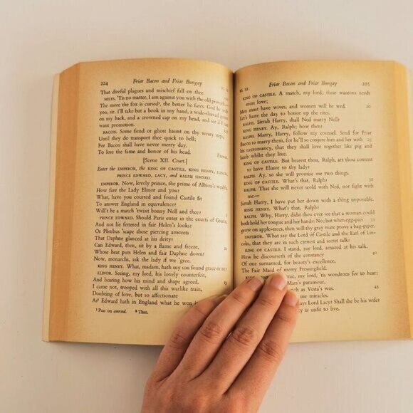 1961 Anthology of English Drama Before Shakespeare - Vintage School Book Reader - Picture 9 of 9